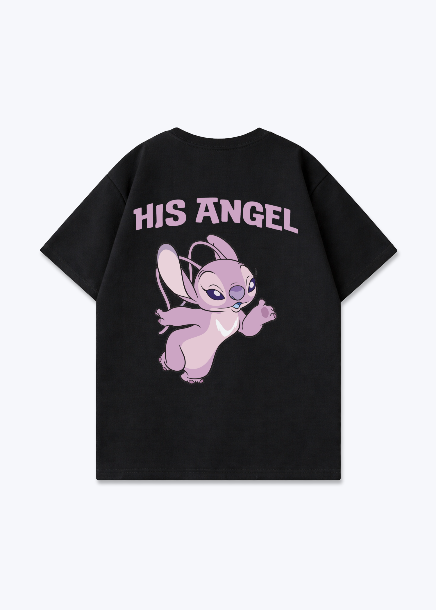 His Angel Oversized Shirt - Black Back (Designed)