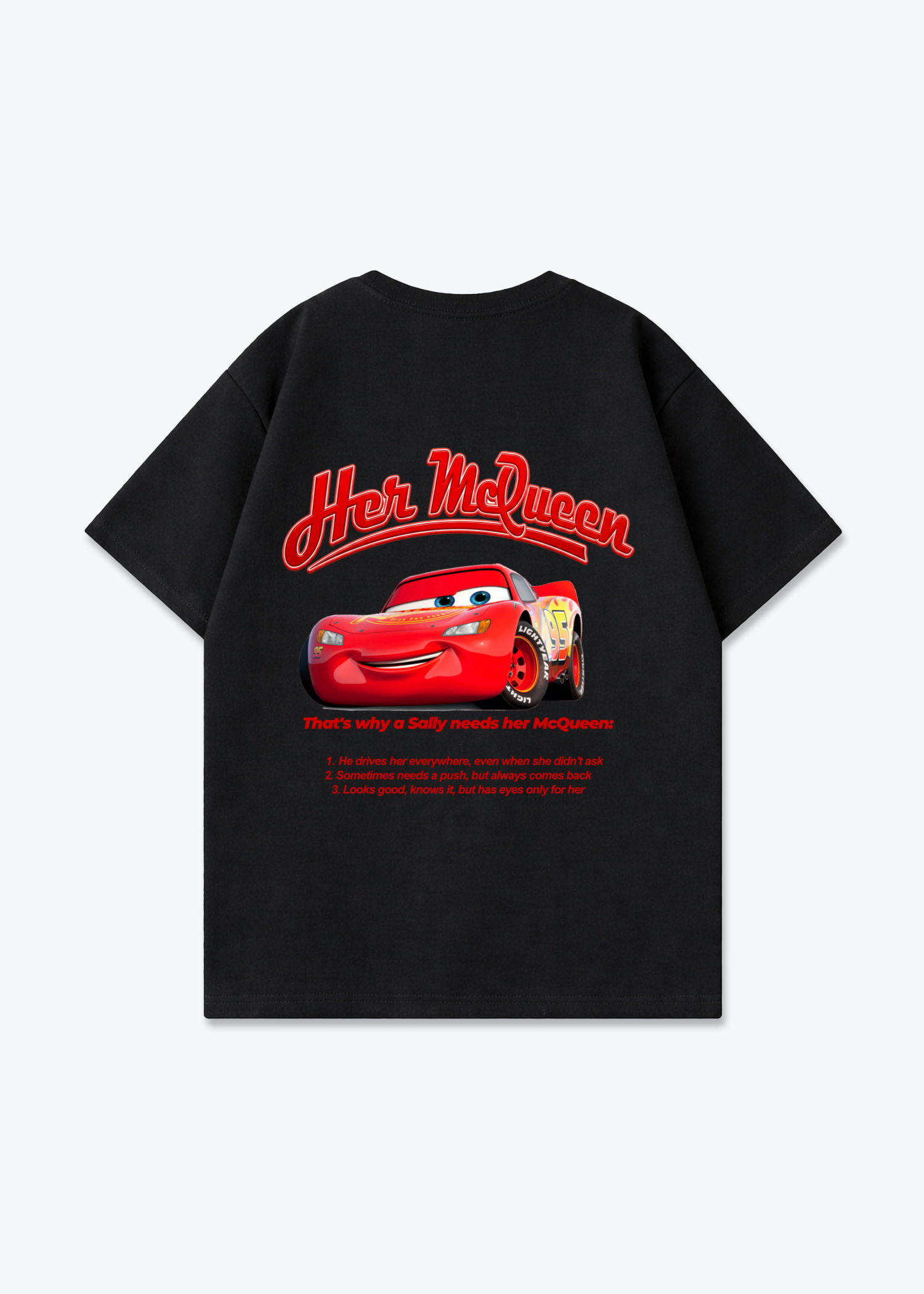 Her McQueen Oversized Shirt - Black Back (Designed)