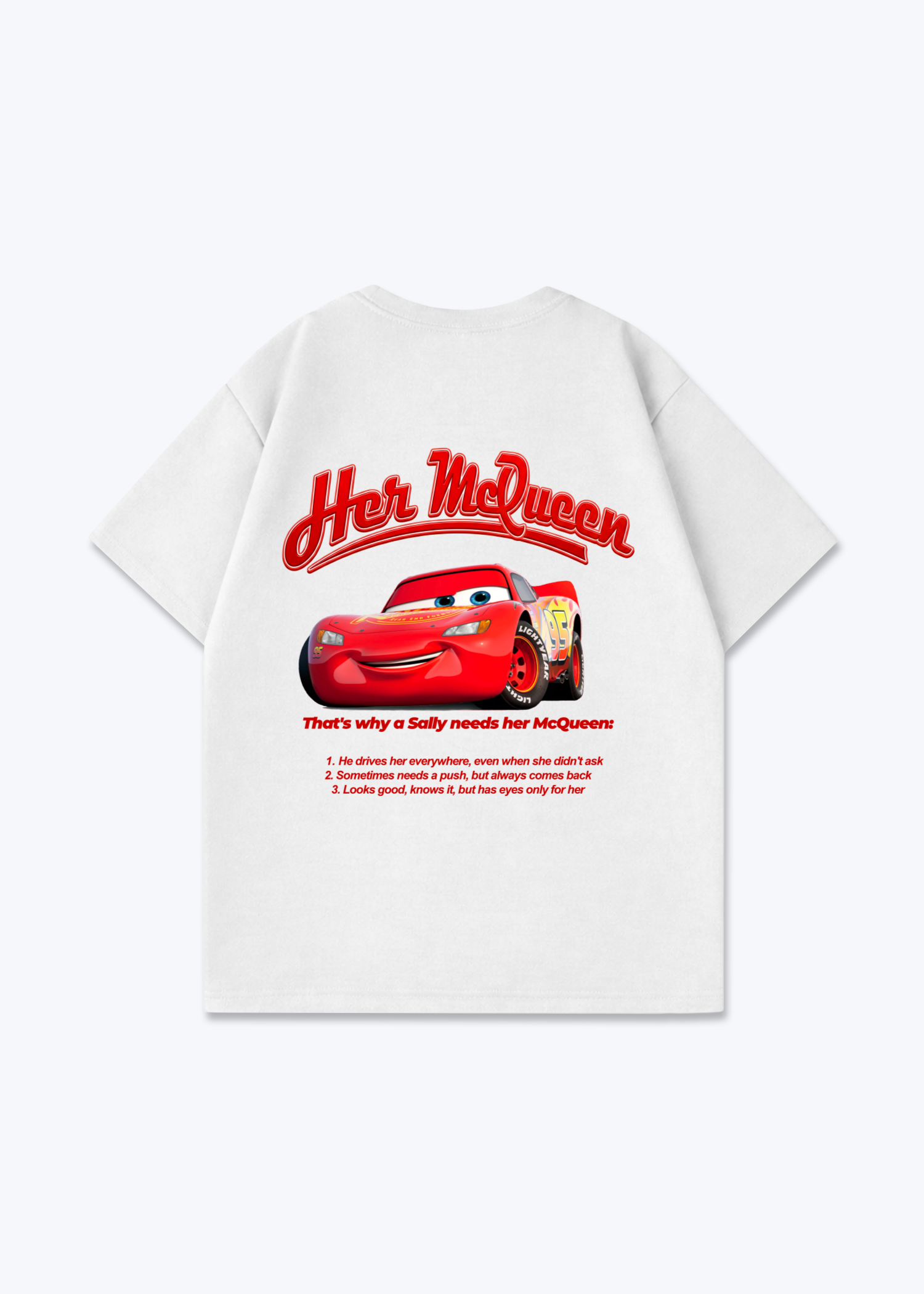 Her McQueen Oversized Shirt - White Back (Designed)