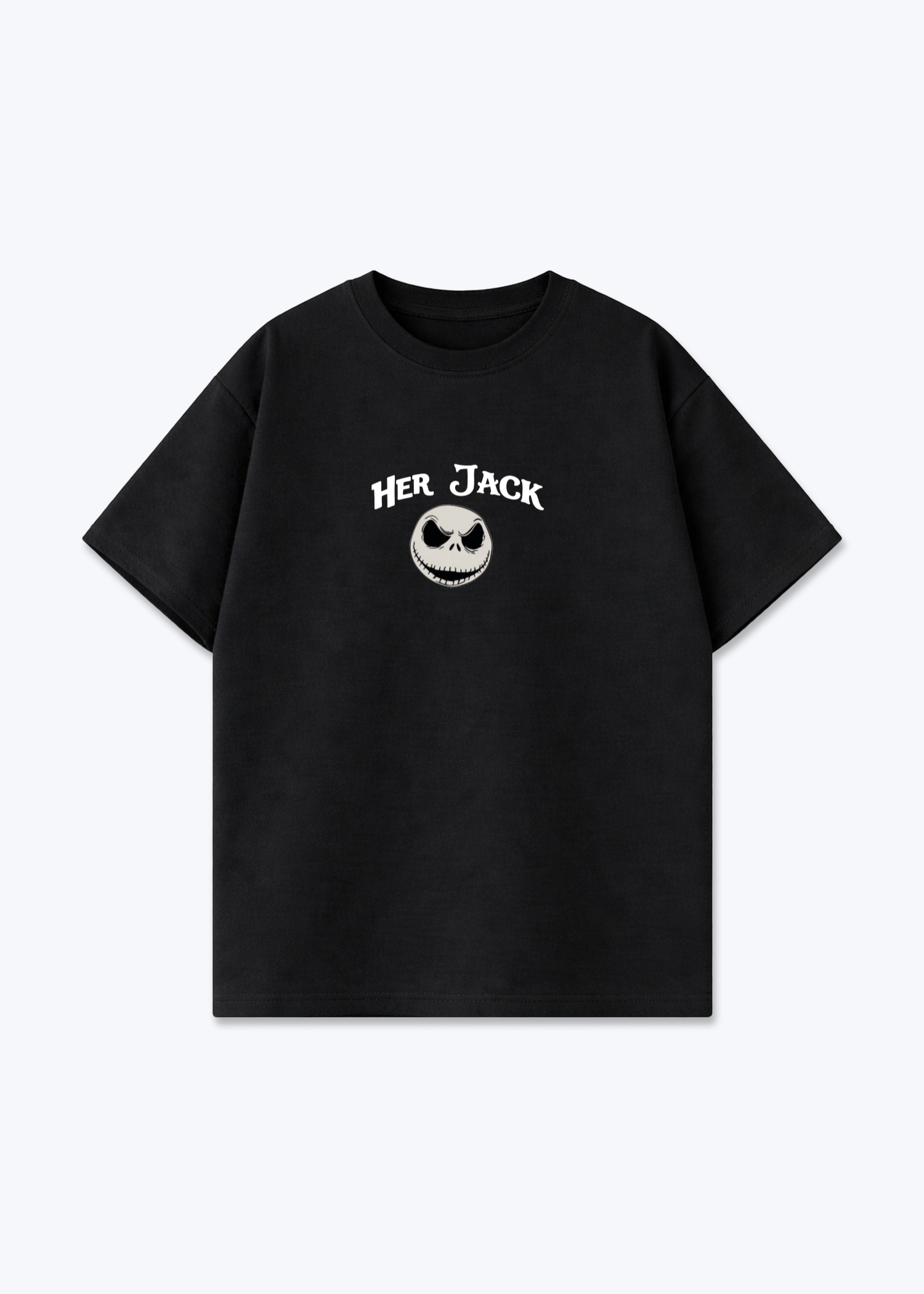 Her Jack Oversized Shirt - Black Front (Designed)