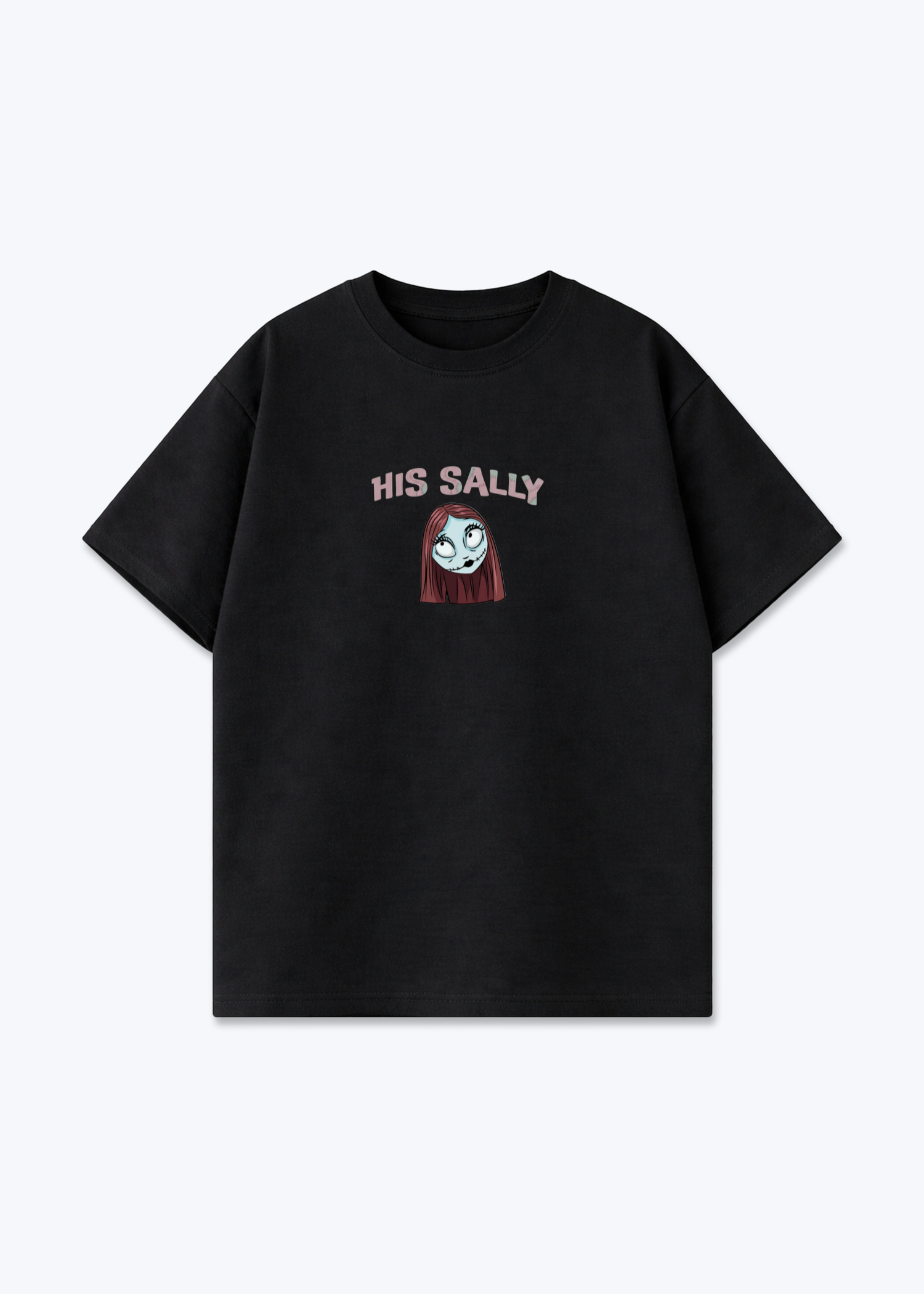 His Sally Oversized Shirt - Black Front (Designed)