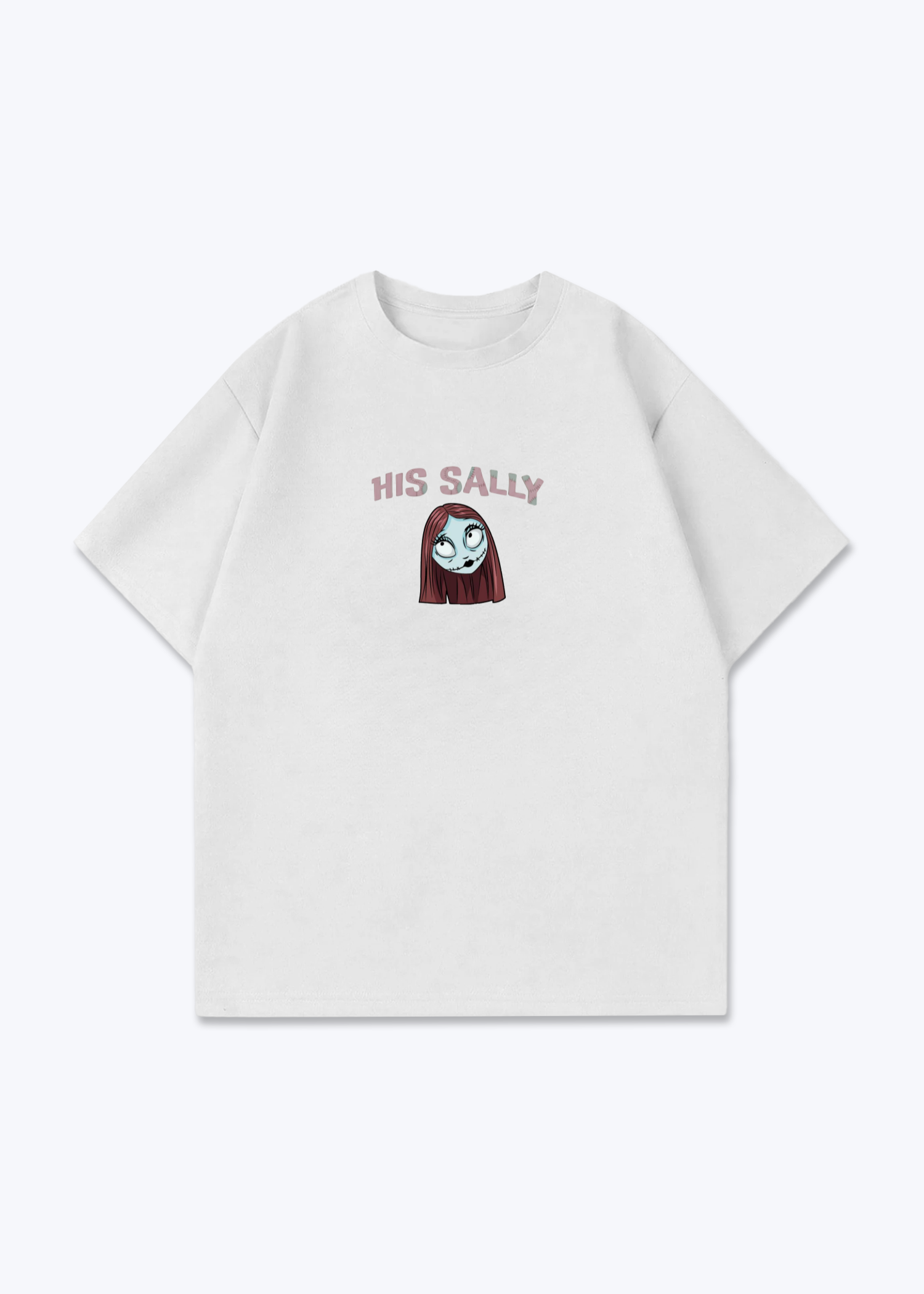 His Sally Oversized Shirt - White Front (Designed)