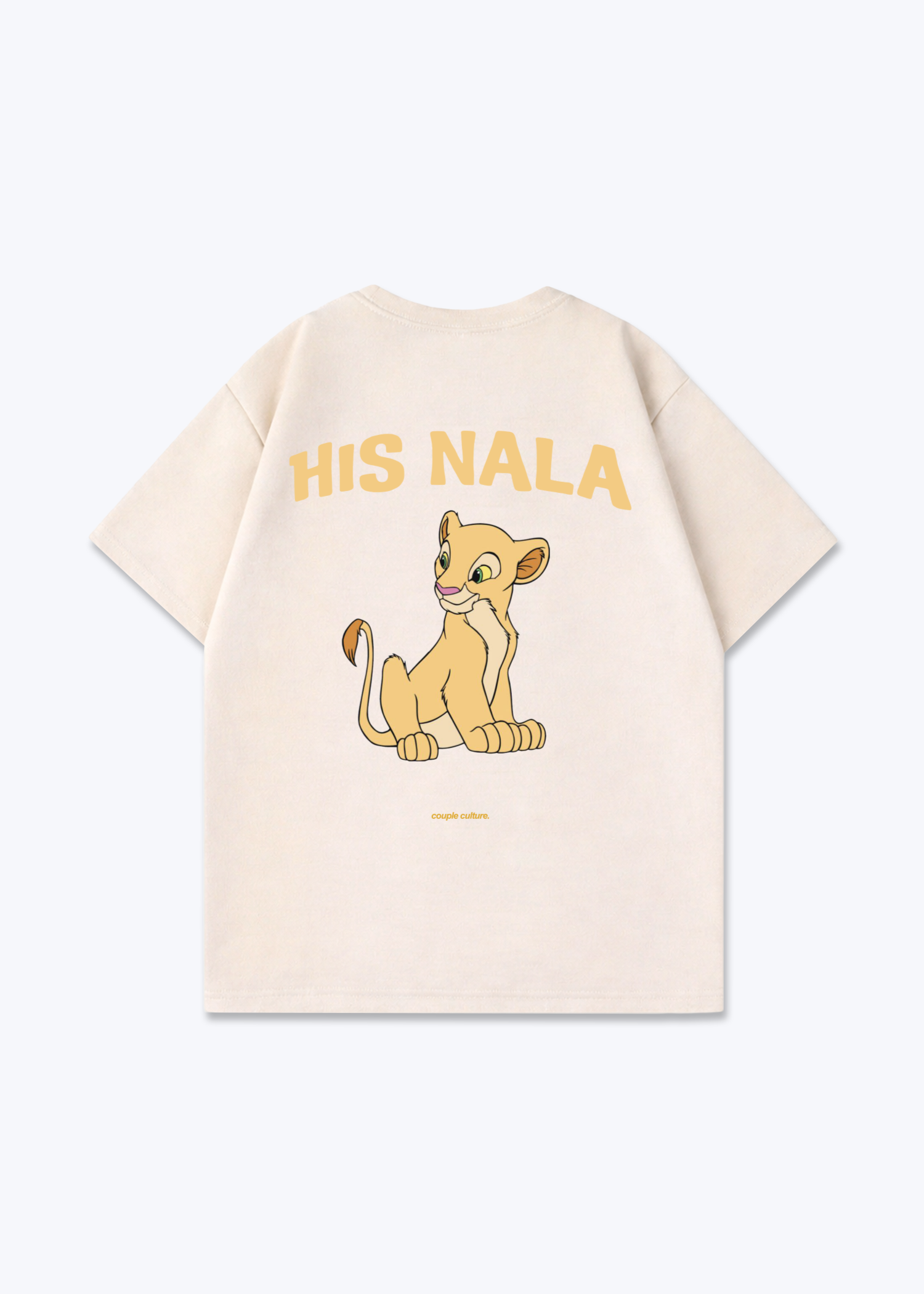 His Nala Oversized Shirt - Beige Back (Designed)