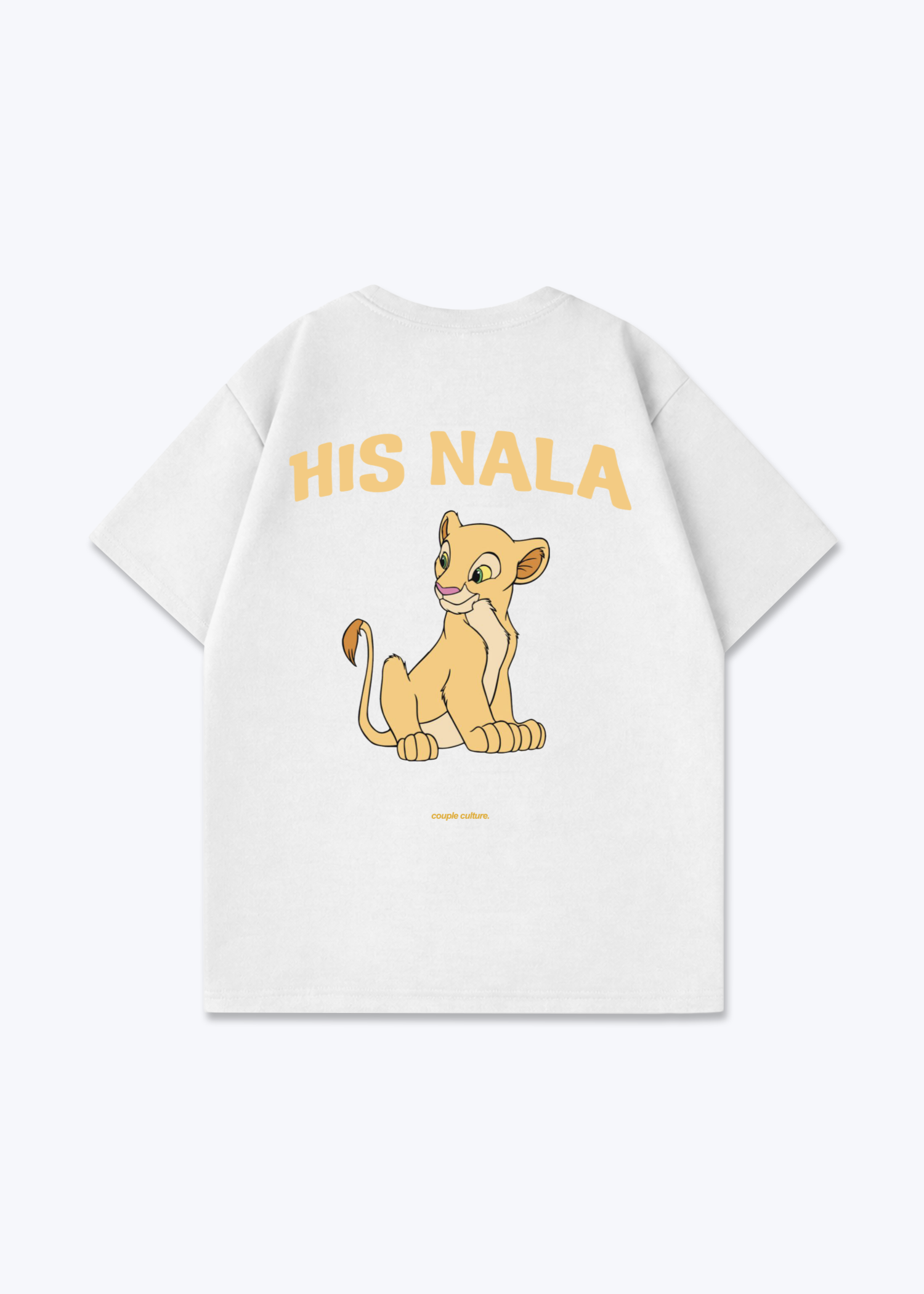 His Nala Oversized Shirt - White Back (Designed)