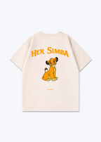 Her Simba Oversized Shirt - Beige Back (Designed)