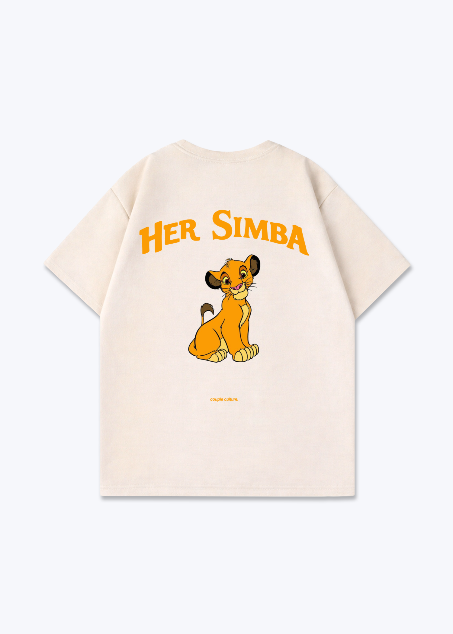 Her Simba Oversized Shirt - Beige Back (Designed)