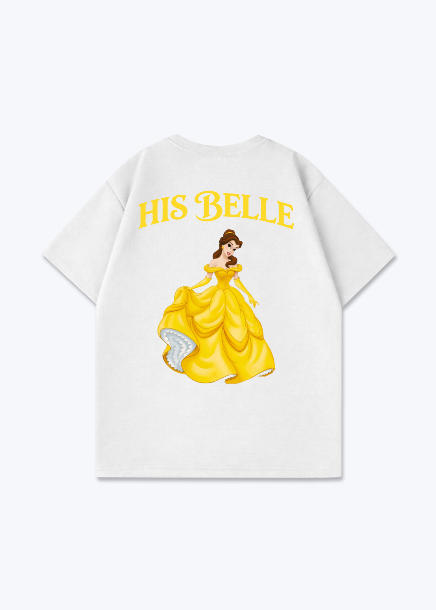 His Belle Oversized Shirt - White Back (Designed)