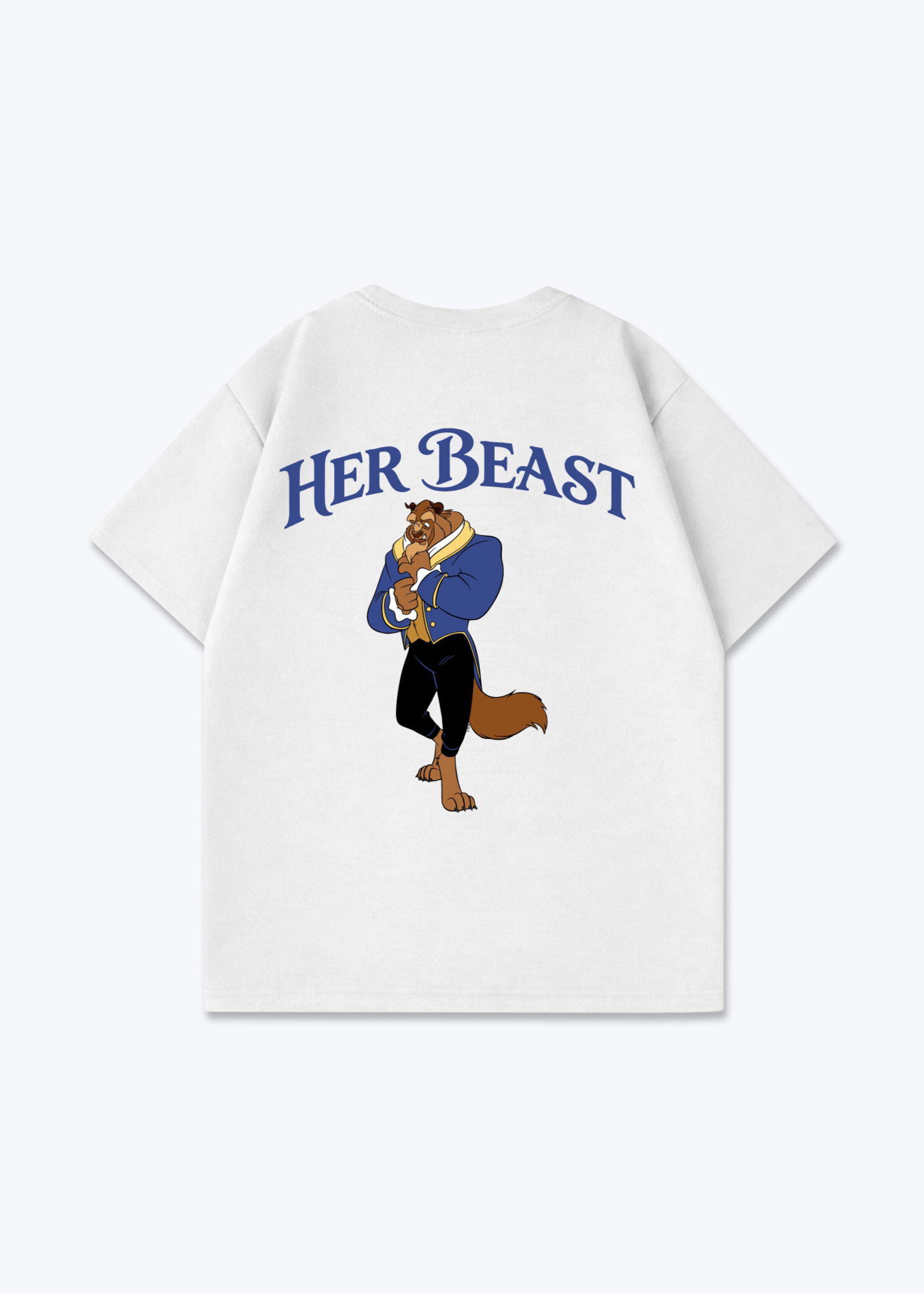Her Beast Oversized Shirt - White Back (Designed)