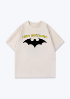 Her Batman Oversized Shirt - Beige Front (Designed)