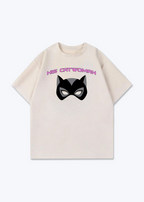 His Catwoman Oversized Shirt - Beige Front (Designed)