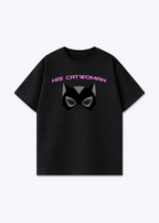 His Catwoman Oversized Shirt - Black Front (Designed)