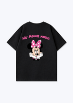 His Minnie Mouse Oversized Shirt - Black Back (Designed)