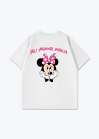 His Minnie Mouse Oversized Shirt - White Back (Designed)