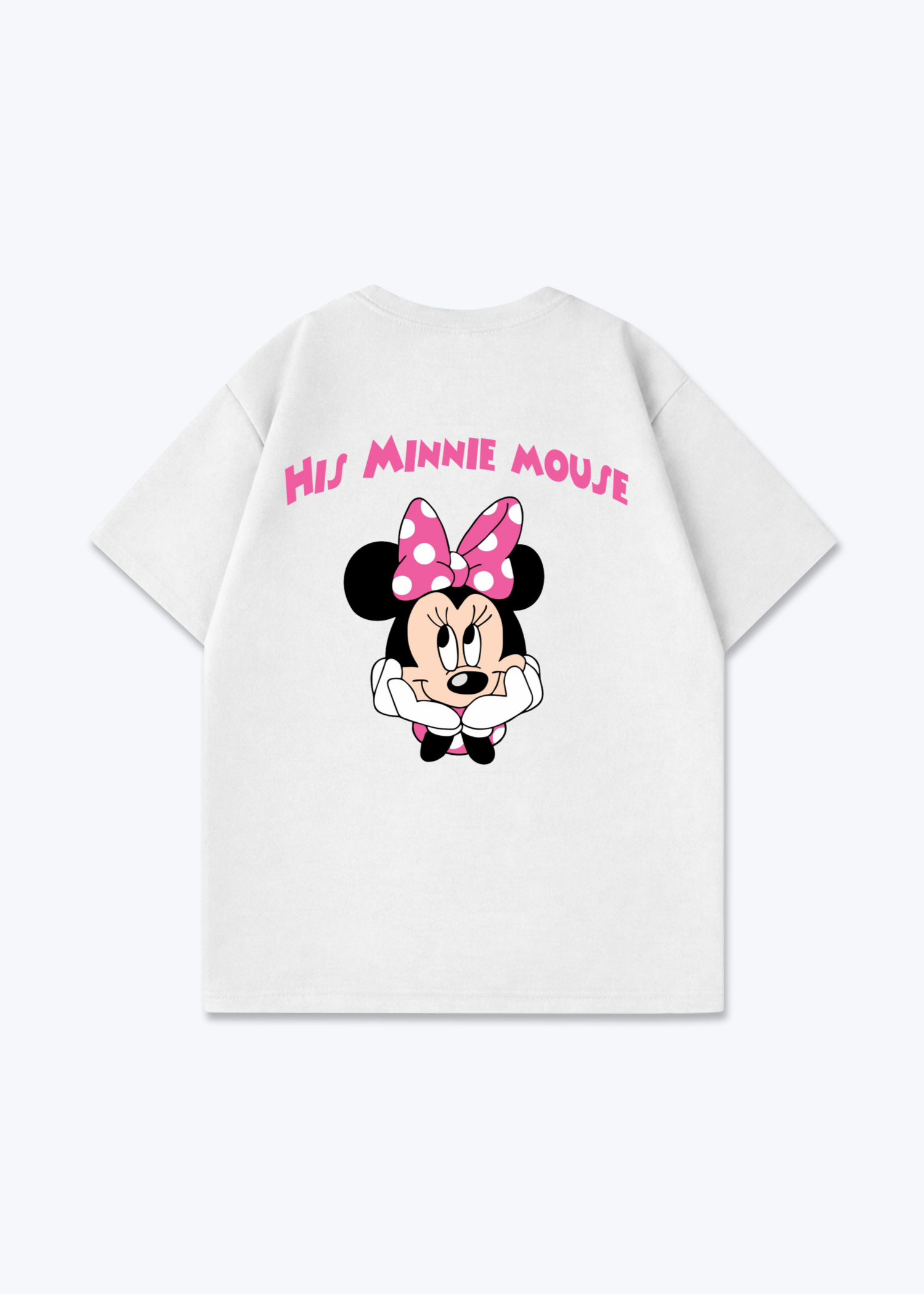 His Minnie Mouse Oversized Shirt - White Back (Designed)