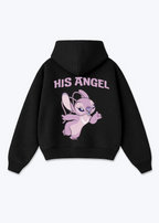 His Angel Oversized Hoodie - Black Back (Designed)