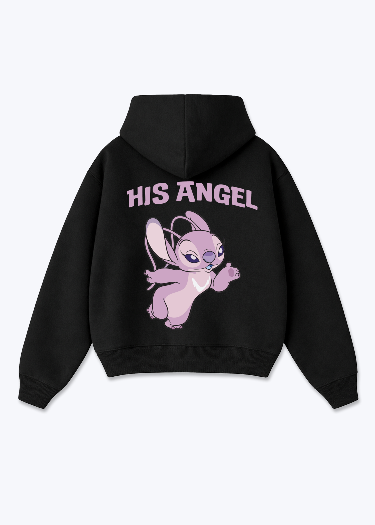 His Angel Oversized Hoodie - Black Back (Designed)