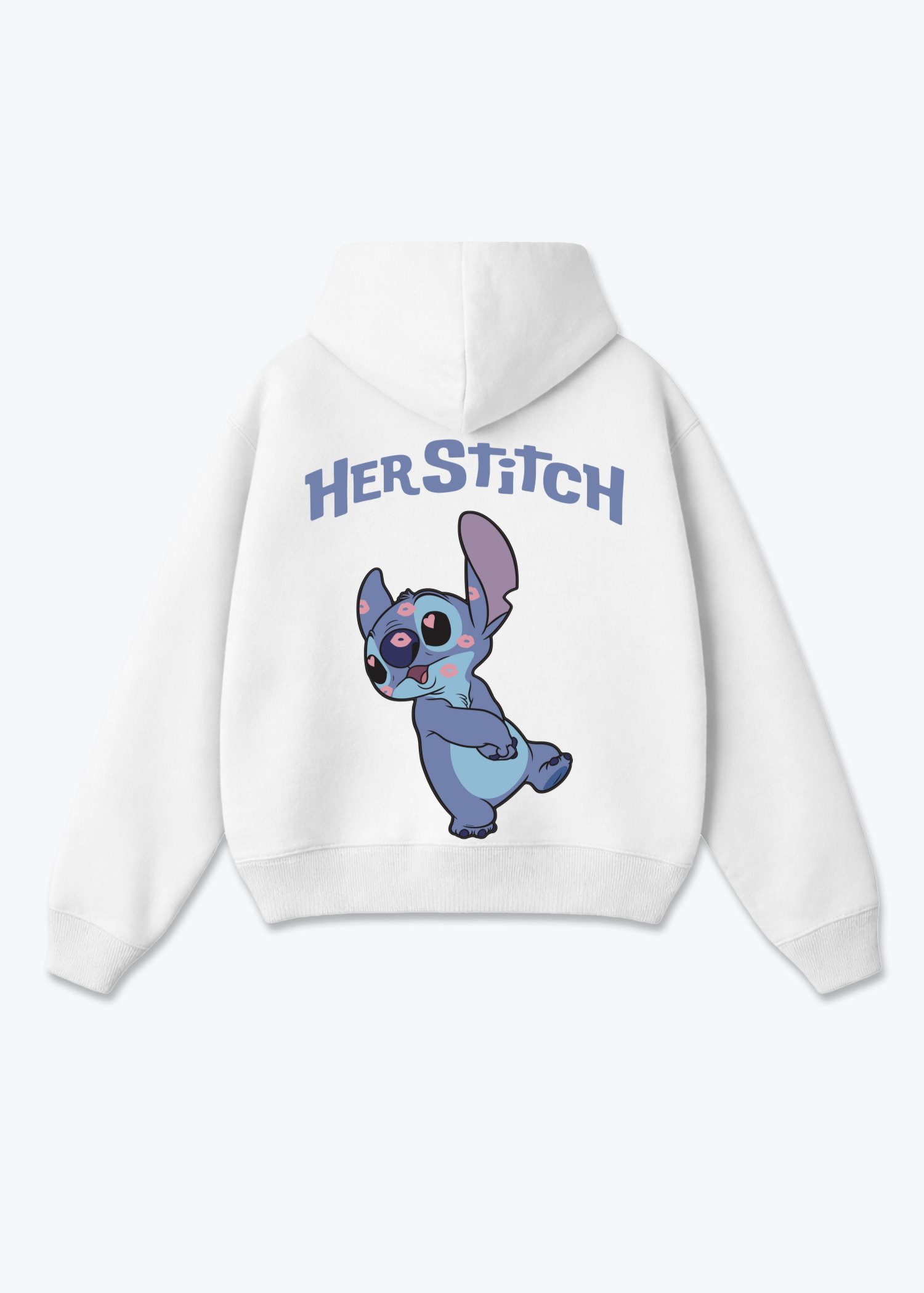Her Stitch Oversized Hoodie - White Back (Designed)