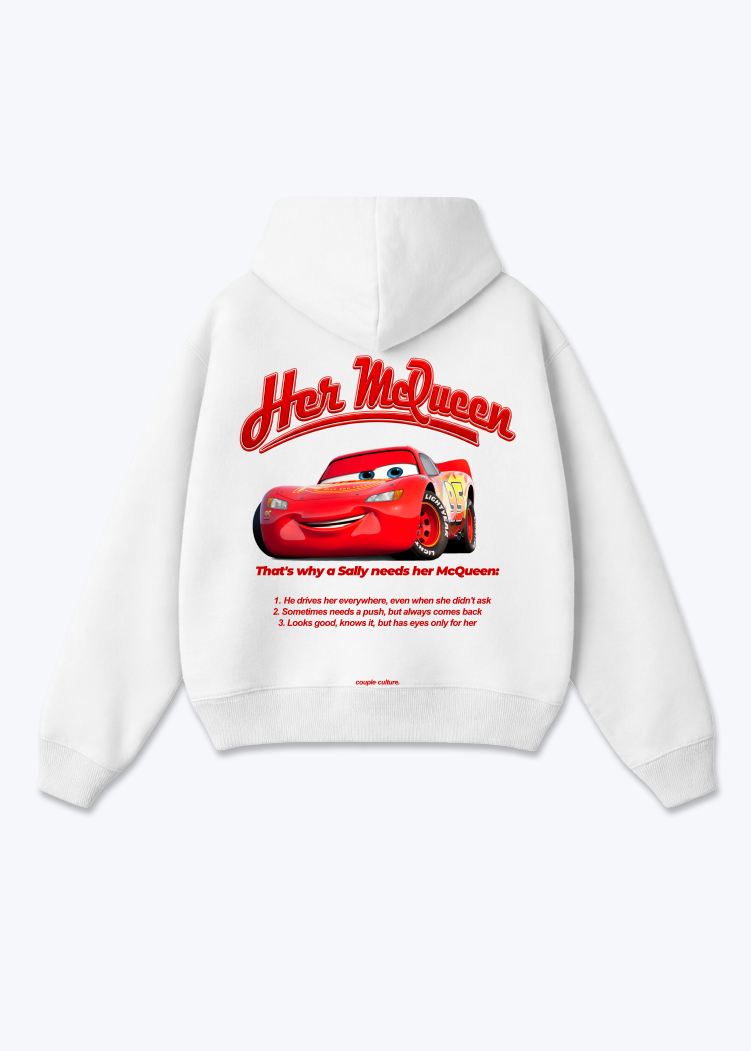 His McQueen Oversized Hoodie - White Back (Designed)