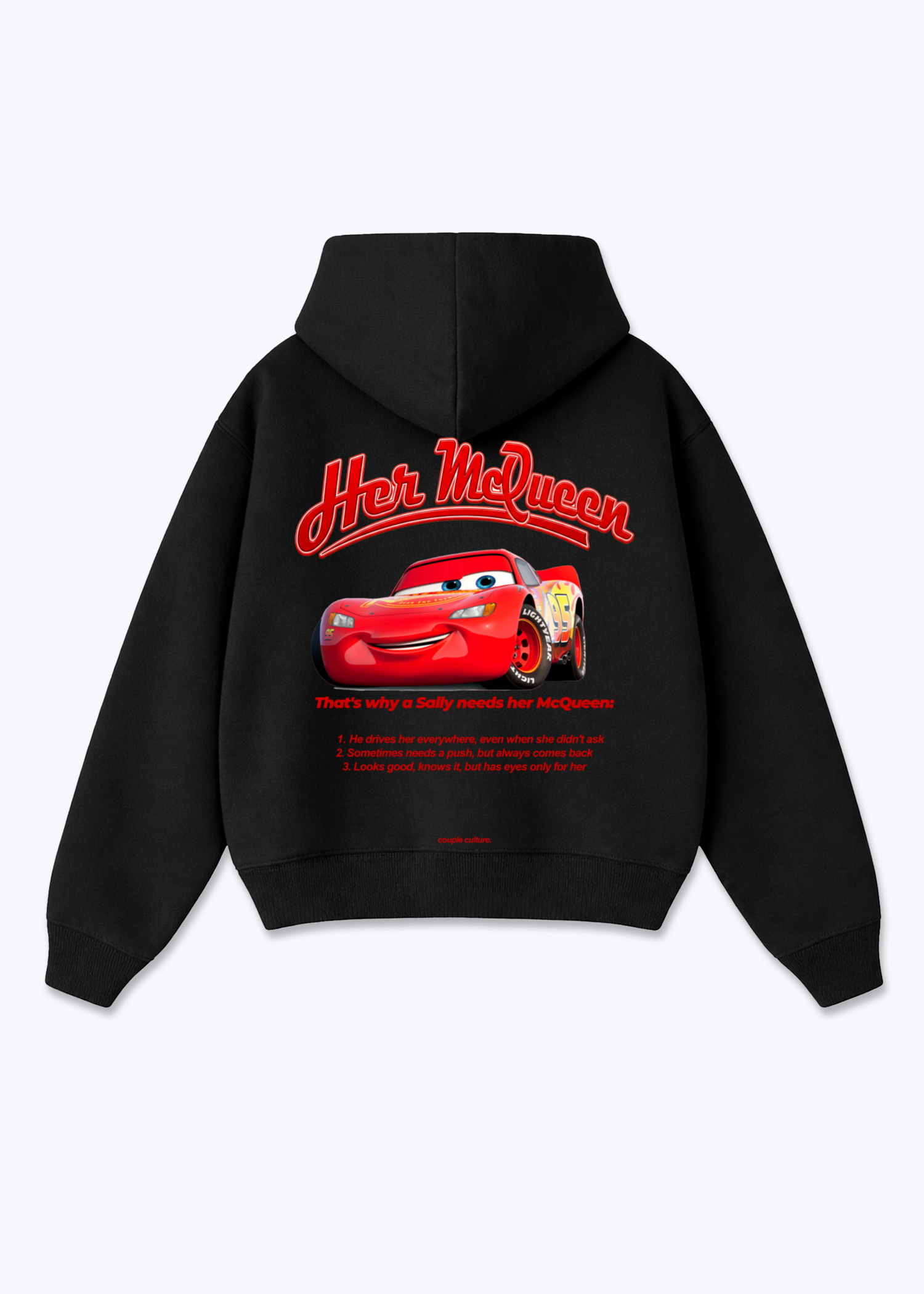 His McQueen Oversized Hoodie - Black Back (Designed)