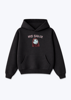 His Sally Oversized Hoodie - Black Front (Designed)