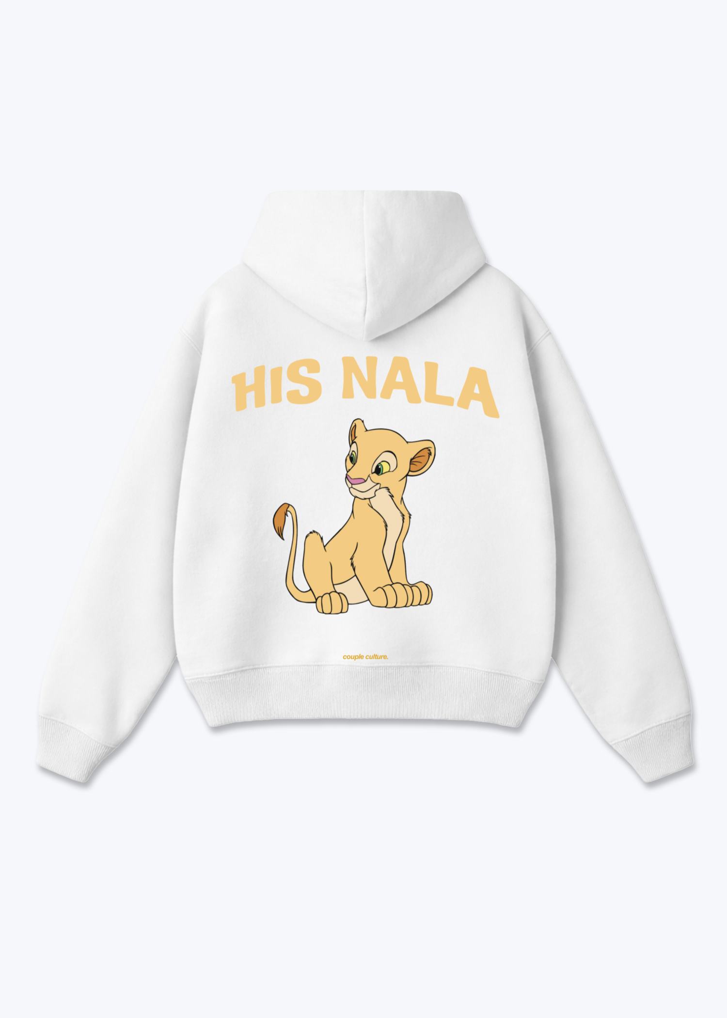 His Nala Oversized Hoodie - White Back (Designed)