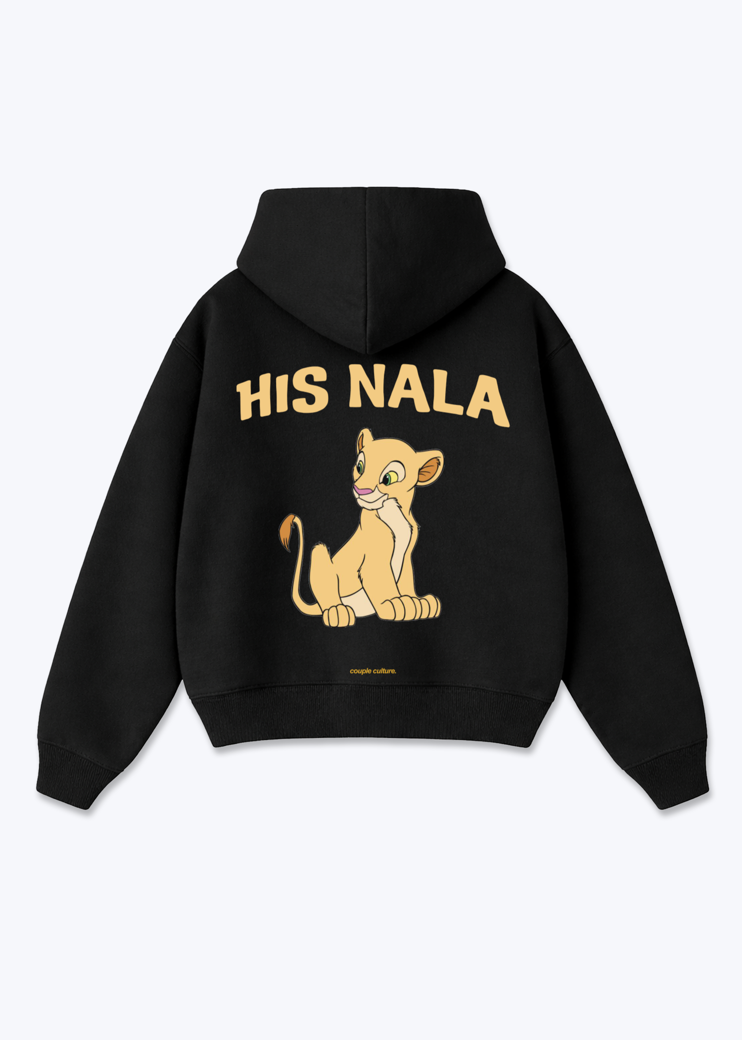 His Nala Oversized Hoodie - Black Back (Designed)