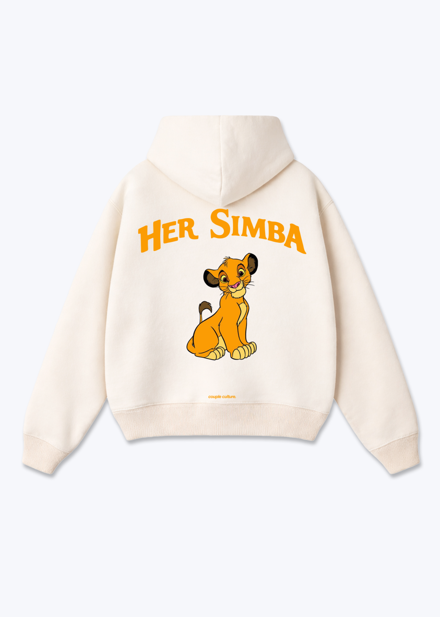 Her Simba Oversized Hoodie - Beige Back (Designed)