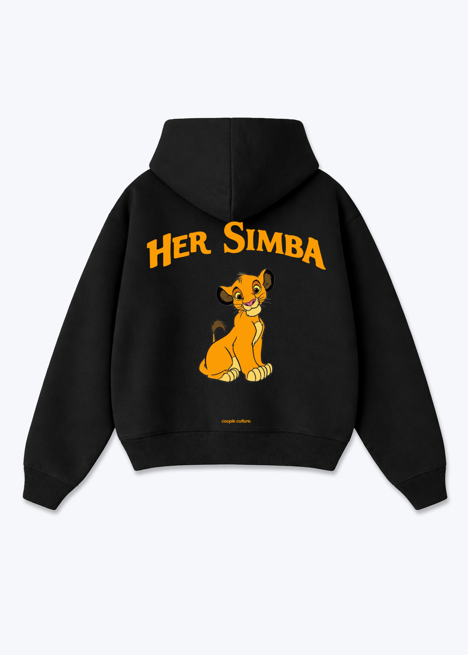 Her Simba Oversized Hoodie - Black Back (Designed)