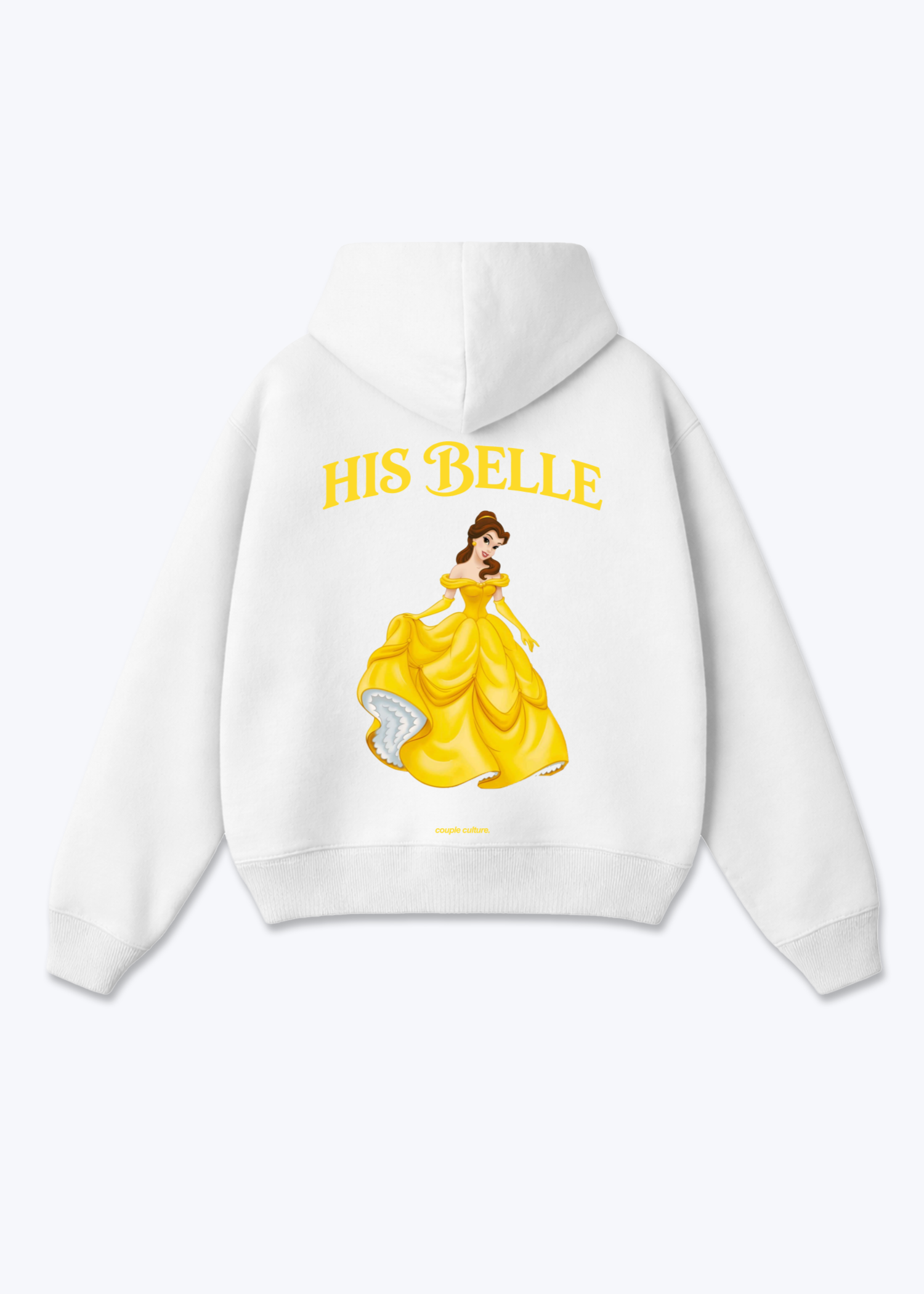 His Belle Oversized Hoodie - White Back (Designed)
