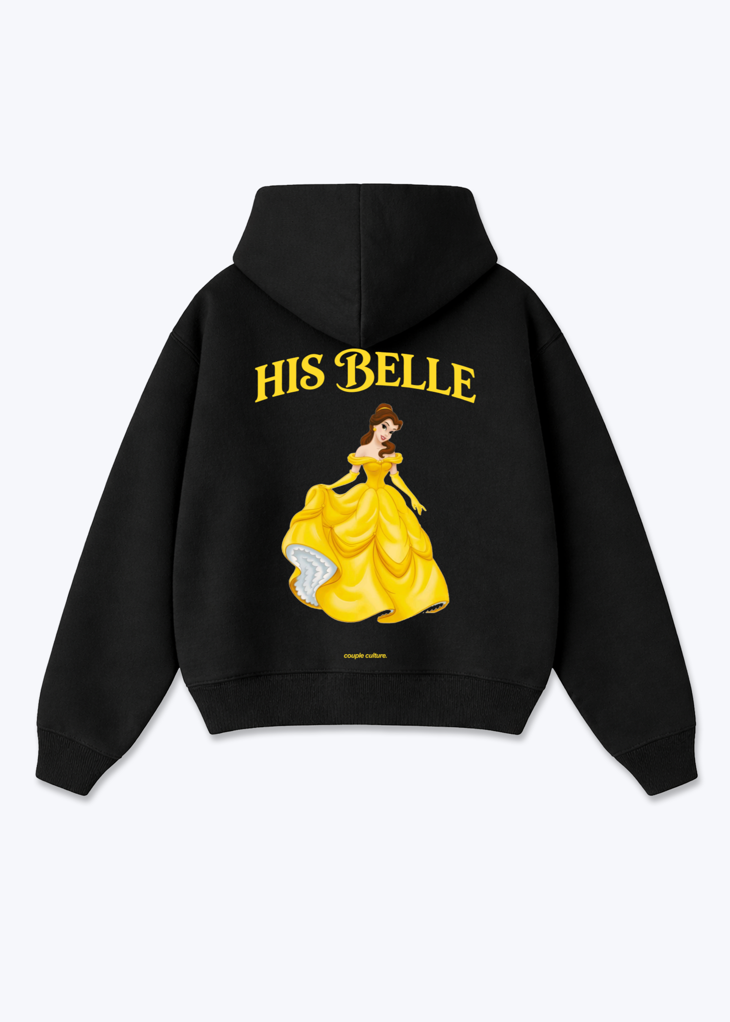 His Belle Oversized Hoodie - Black Back (Designed)