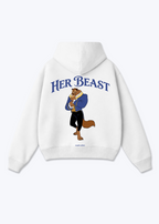 Her Beast Oversized Hoodie - White Back (Designed)