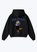 Her Beast Oversized Hoodie - Black Back (Designed)