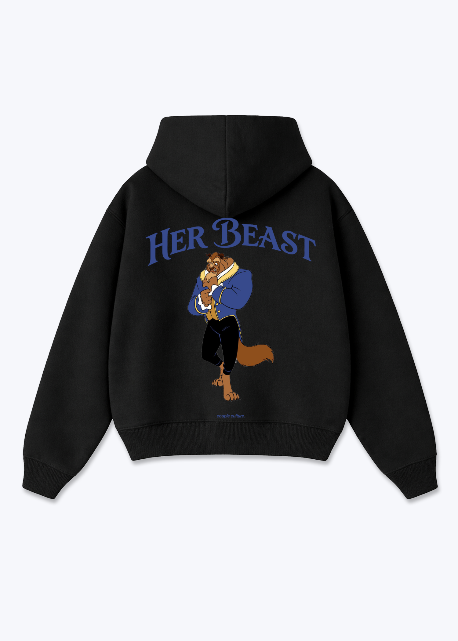 Her Beast Oversized Hoodie - Black Back (Designed)