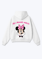 Hies Minnie Mouse Oversized Hoodie - White Back (Designed)