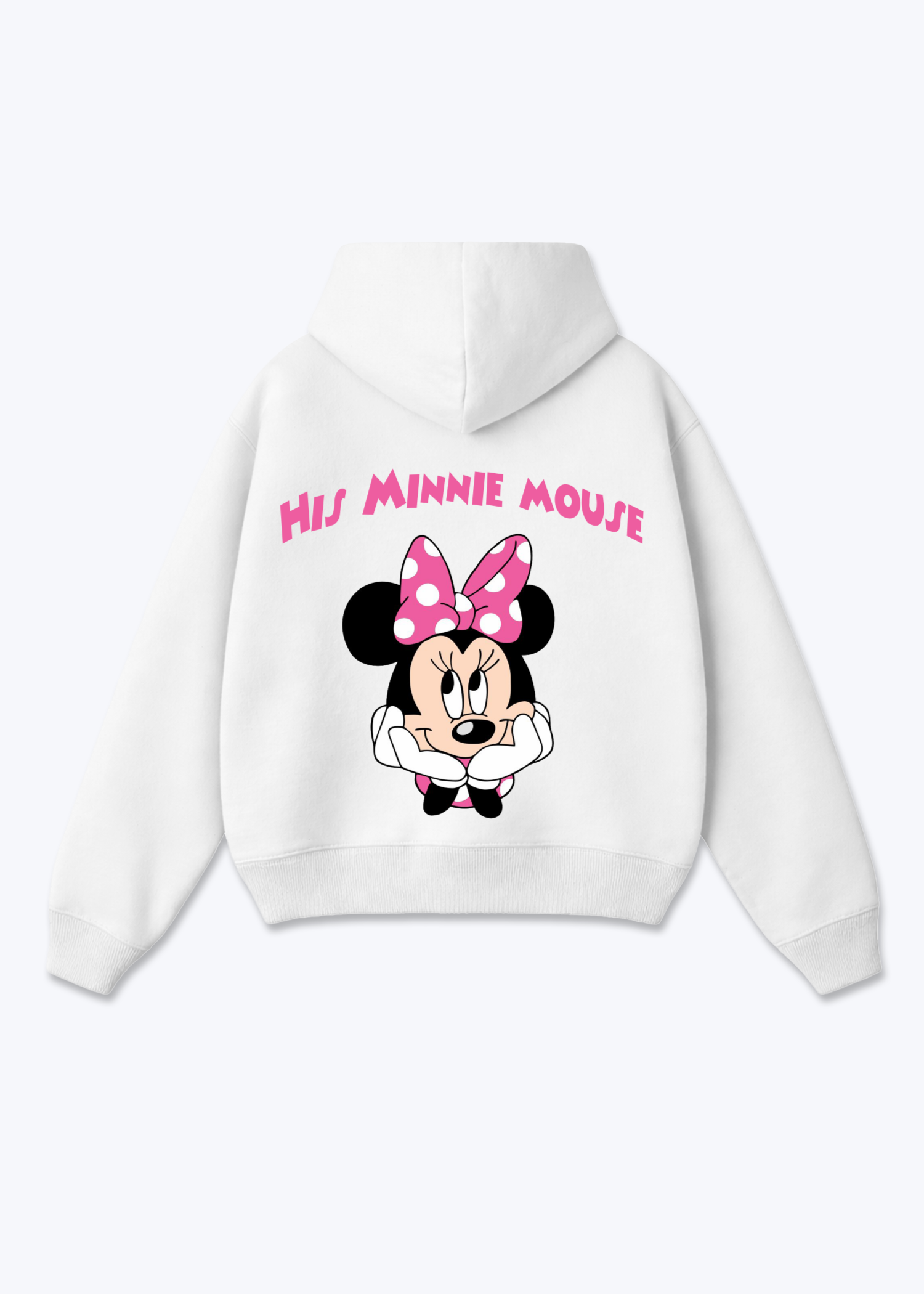 Hies Minnie Mouse Oversized Hoodie - White Back (Designed)