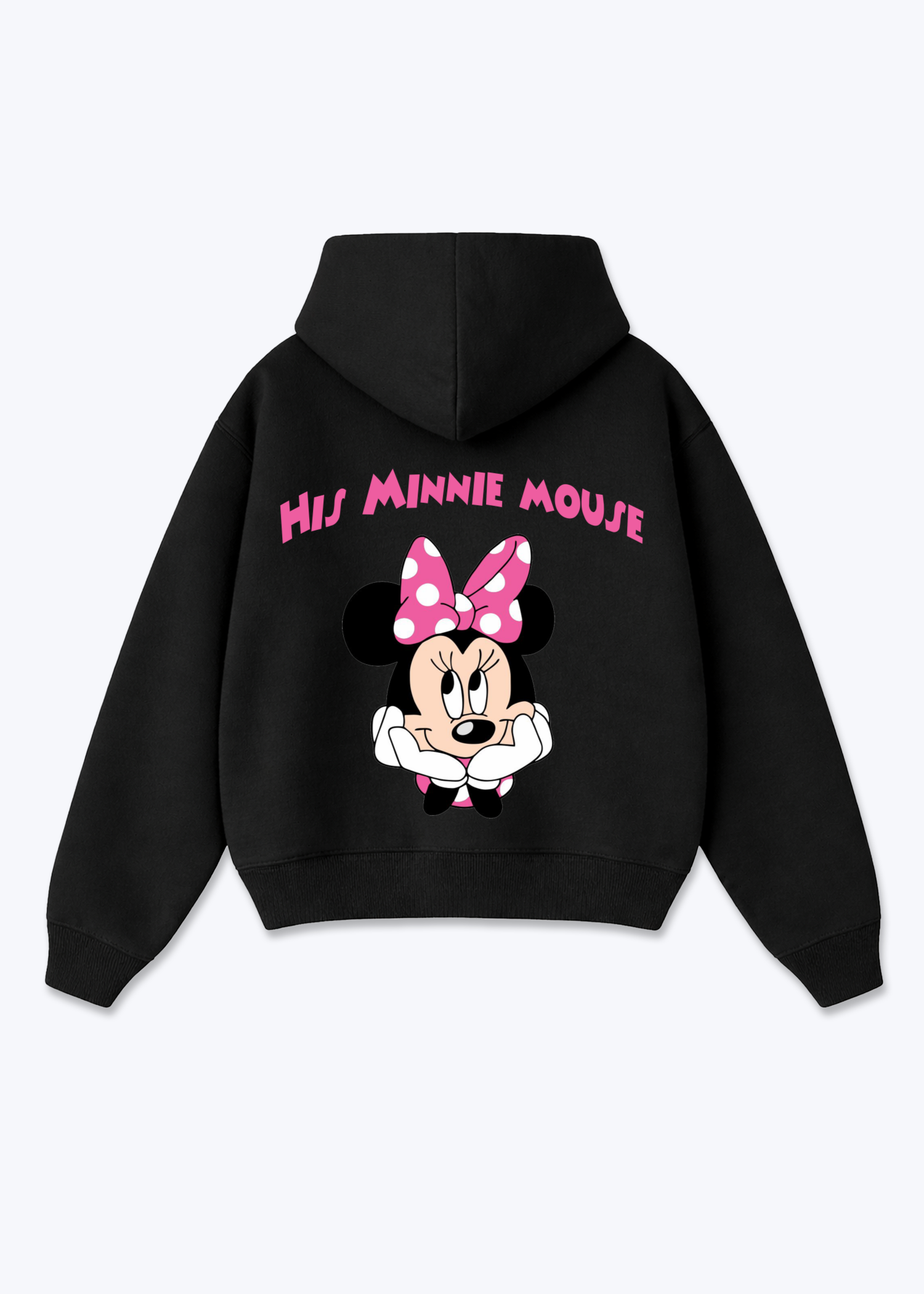 Hies Minnie Mouse Oversized Hoodie - Black Back (Designed)