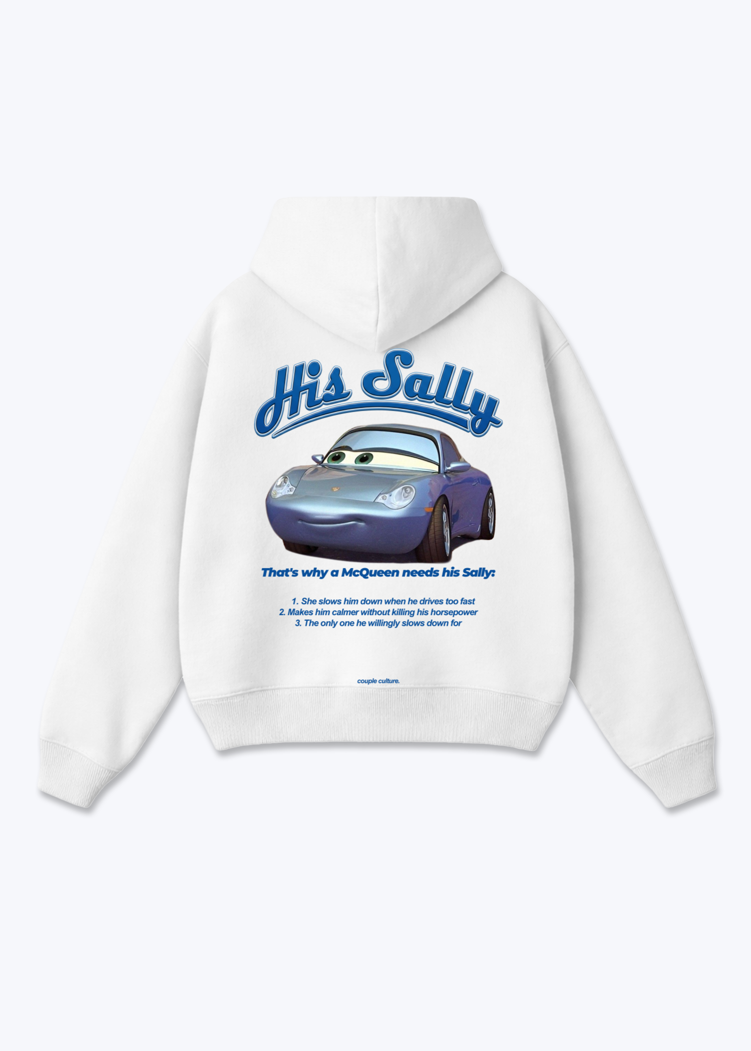 His Sally Oversized Hoodie - White Back (Designed)