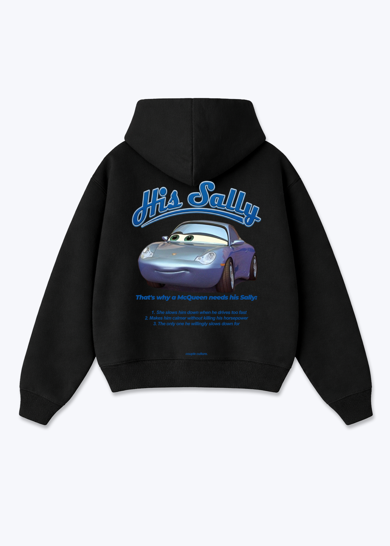 His Sally Oversized Hoodie - Black Back (Designed)
